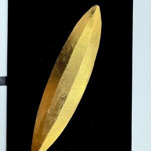 Monies Wood and Gold Leaf Brooch